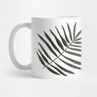 Dark Green Tropical Palm Fan Leaf Mug